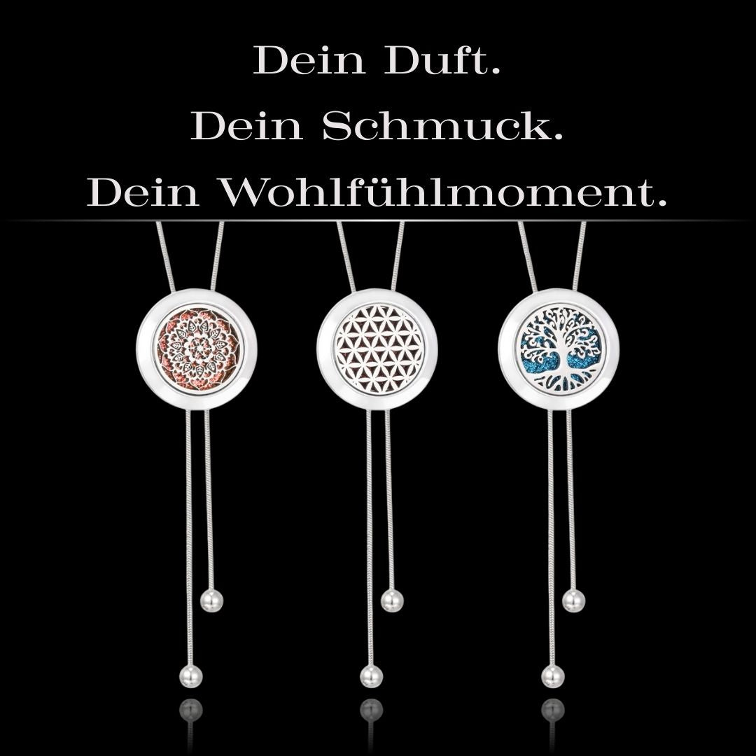 EasiScent Aroma-Dufthalskette + 10 Pads